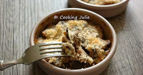 PETITS GRATINS DE CHAMPIGNONS DE PARIS AU PARMESAN