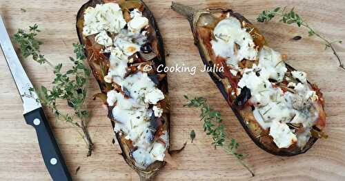 PIZZAS D'AUBERGINES AUX LÉGUMES 