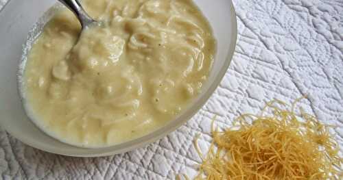 POTAGE AUX POMMES DE TERRE ET CHEVEUX D'ANGE