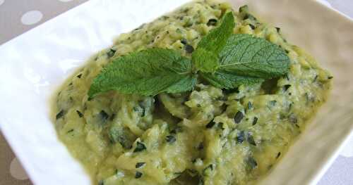 PURÉE DE COURGETTES