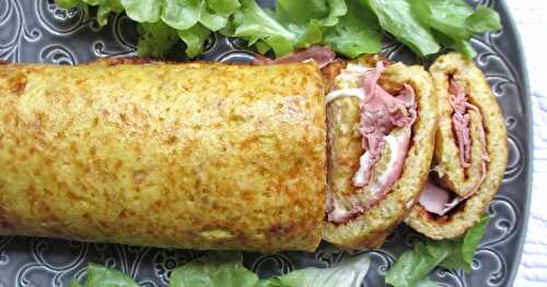 ROULÉ DE POMMES DE TERRE AU JAMBON ET À LA MOZZARELLA 