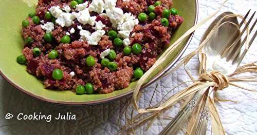 SALADE DE QUINOA AUX BETTERAVES ET PETITS POIS