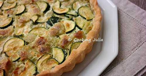 TARTE AUX RAVIOLES ET COURGETTES