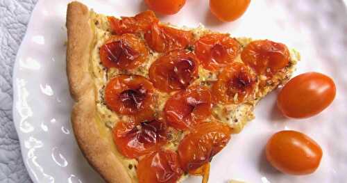 TARTE AUX TOMATES CERISES ET À LA FETA