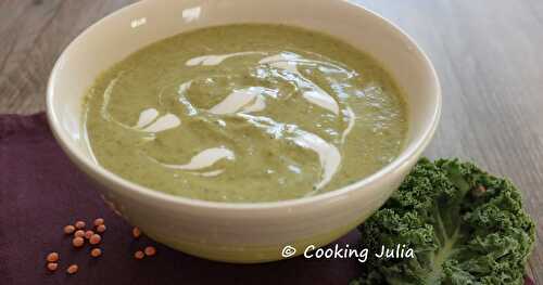 VELOUTÉ DE CHOU KALE AUX LENTILLES CORAIL 