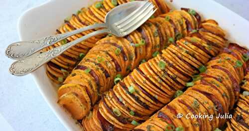 PATATES DOUCES HASSELBACK AU CHORIZO