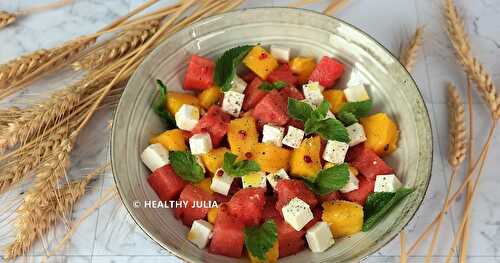 SALADE DE PASTÈQUE, MANGUE ET FETA