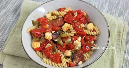 LÉGUMES RÔTIS, FETA ET CHORIZO