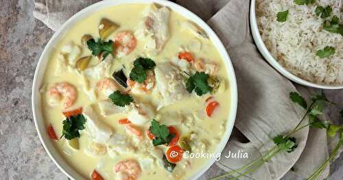 BLANQUETTE DE CABILLAUD ET CREVETTES AUX LÉGUMES