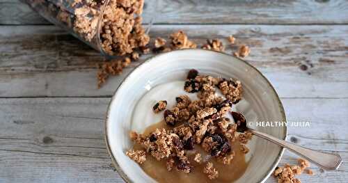 GRANOLA À LA POMME SANS SUCRE AJOUTÉ