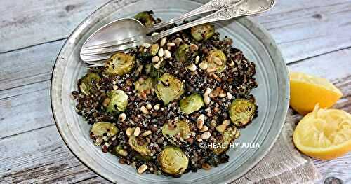 SALADE DE LENTILLES, QUINOA ET CHOUX DE BRUXELLES