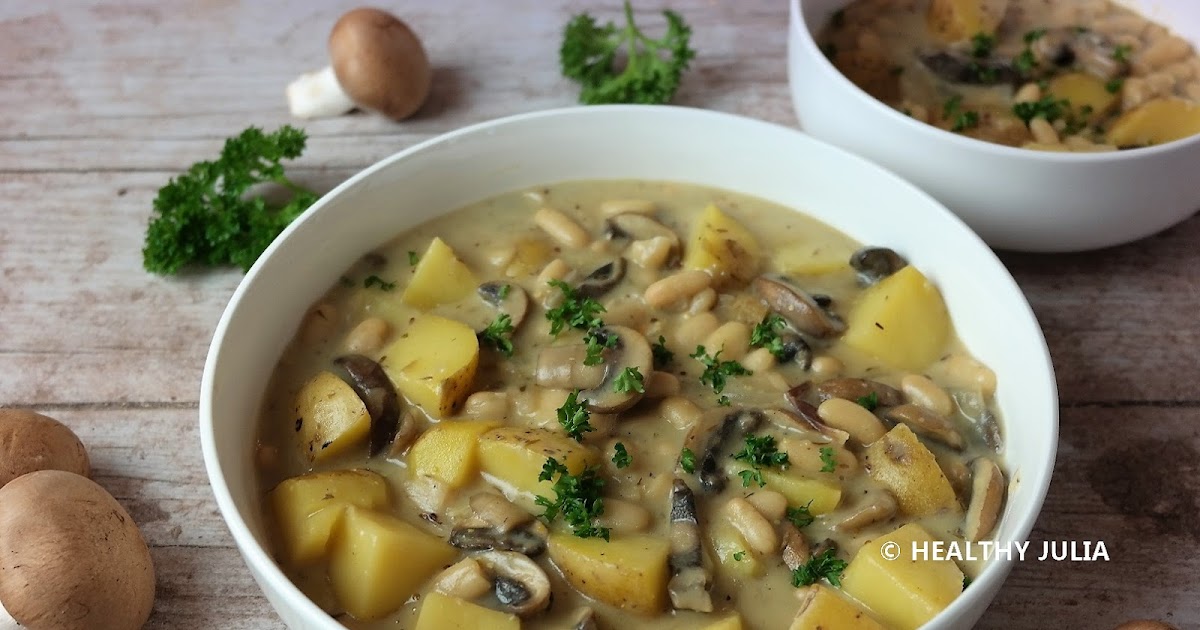 RAGOÛT DE CHAMPIGNONS, HARICOTS BLANCS ET POMMES DE TERRE