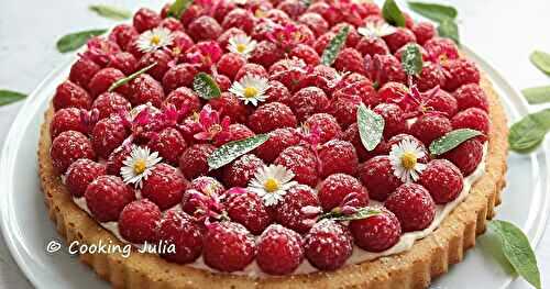 TARTE RENVERSÉE AUX FRAMBOISES