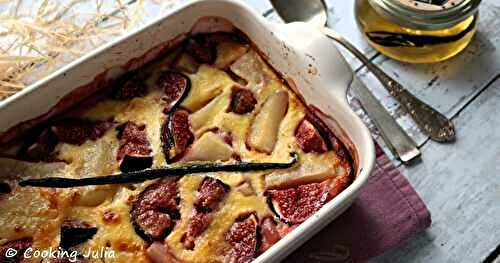 GRATIN DE POIRES ET FIGUES À LA VANILLE