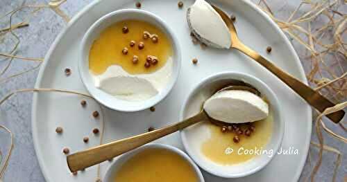 PANNA COTTA AU BRILLAT-SAVARIN, RÉDUCTION À L'ORANGE