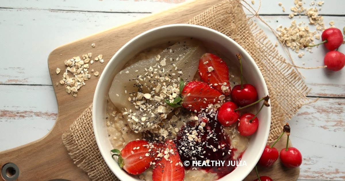 PORRIDGE À LA POIRE ET AUX FRUITS ROUGES