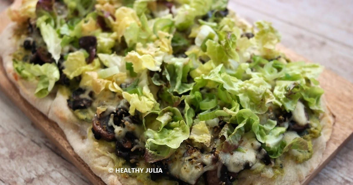 PINSA AUX CHAMPIGNONS ET PESTO D'AVOCAT