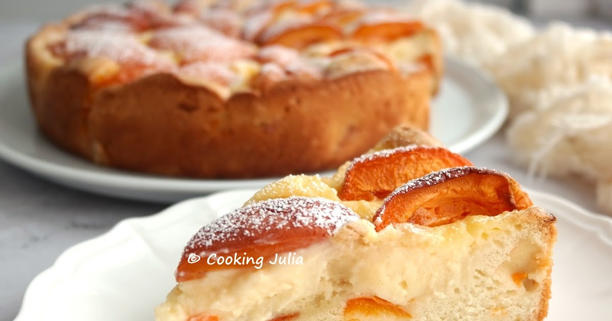 GÂTEAU AUX ABRICOTS ET CRÈME PÂTISSIÈRE (SANS BEURRE)