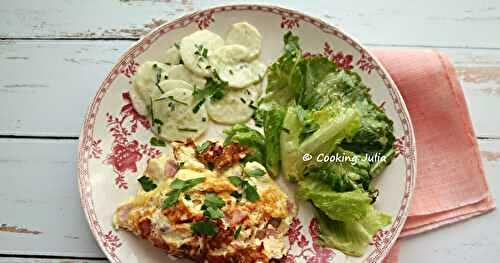 OMELETTE JAMBON-FROMAGE ET CRUDITÉS 
