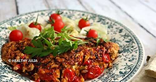 OMELETTE AUX FLOCONS D'AVOINE ET TOMATES CERISES