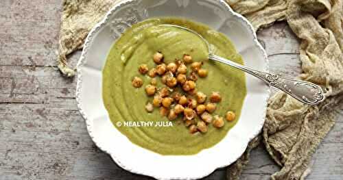 VELOUTÉ DE COURGETTES AUX POIS CHICHES RÔTIS