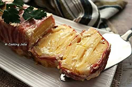 Cake aux pommes de terre et tranches de lard