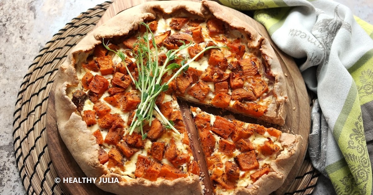 TARTE RUSTIQUE AU CHÈVRE, OIGNON ET PATATE DOUCE