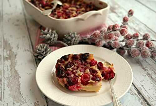 Clafoutis aux cranberries et sirop d'érable