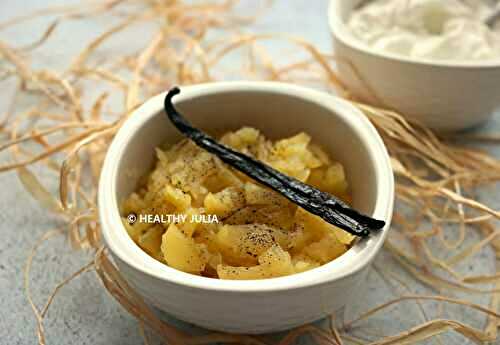 Pommes cuites au sirop de vanille (micro-ondes)