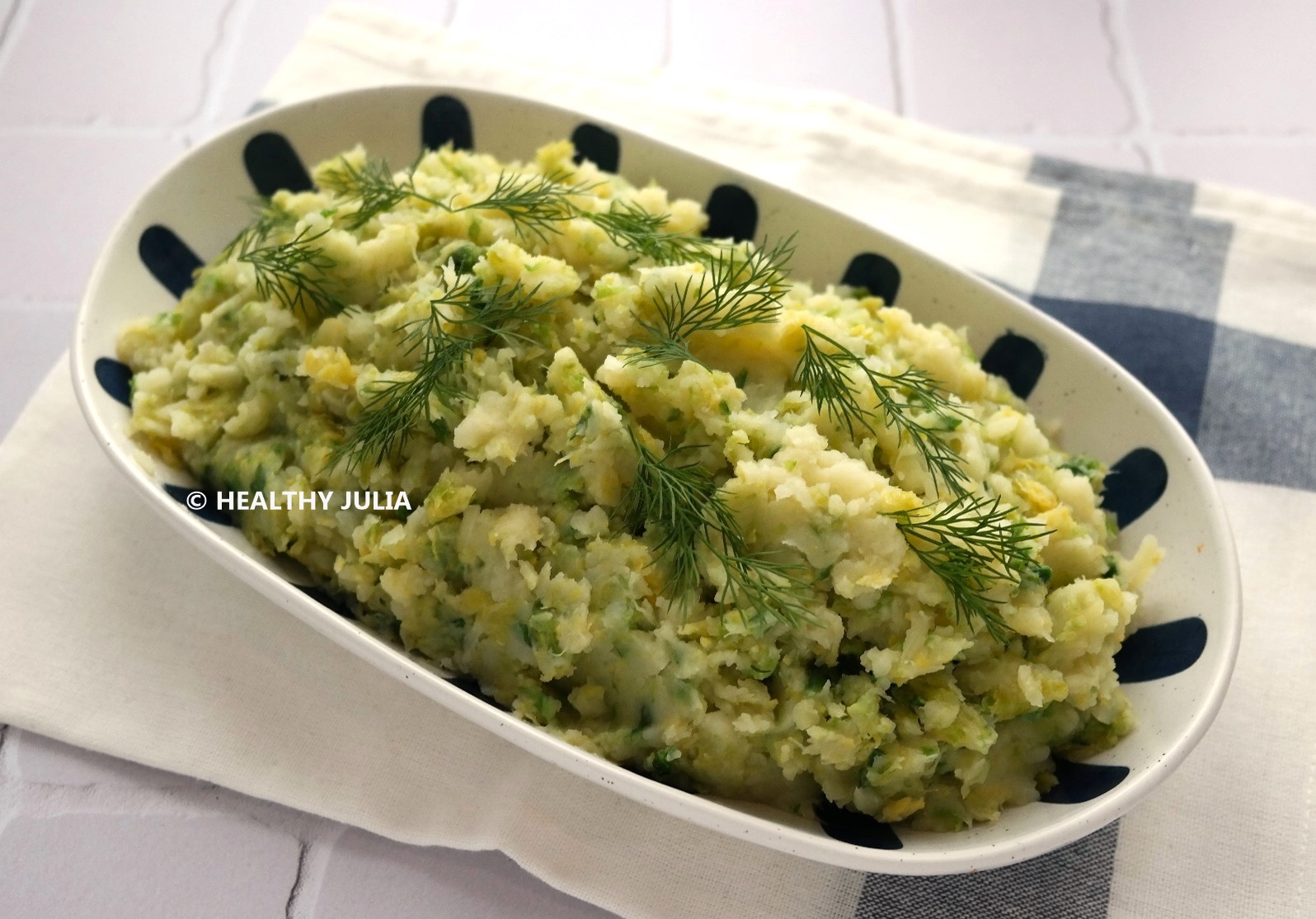 Ecrasée de pommes de terre aux choux de Bruxelles