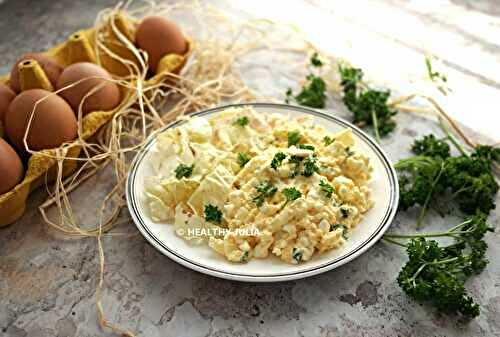 Salade d’œufs durs au cottage cheese