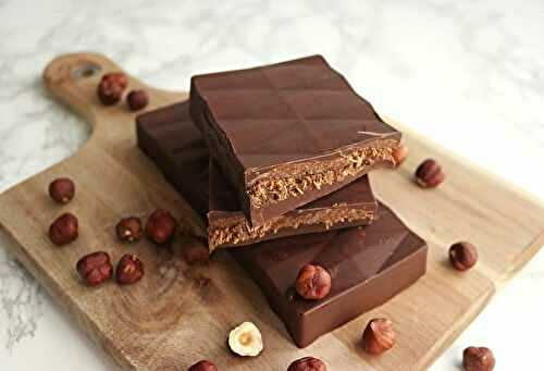 Tablette de chocolat praliné croustillant