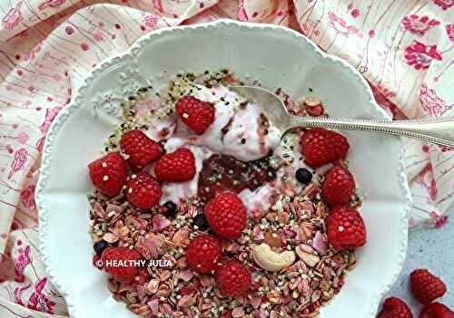 Bowl de granola aux framboises
