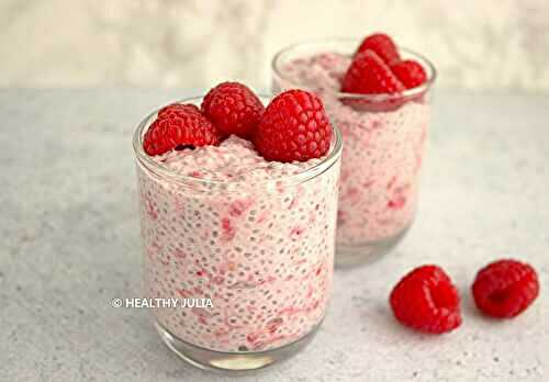 Chia pudding au yaourt et framboises