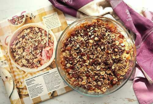 Crumble de fruits secs à la rhubarbe