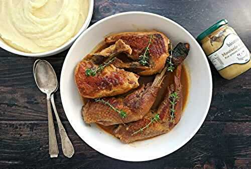 Pintade sauce moutarde et miel