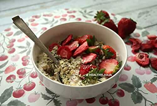 Crème Budwig aux fraises