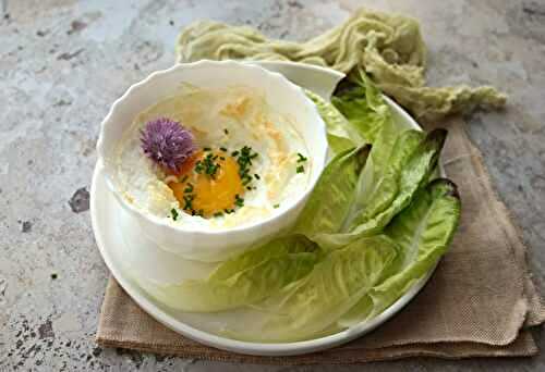 Œuf nuage (cloud egg) à la ciboulette