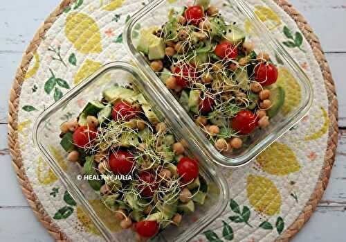 Salade de lentilles aux crudités (meal prep)