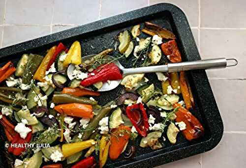 Plaque de légumes d’été rôtis à la feta