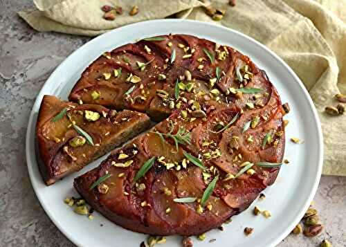 Financier tatin aux pêches