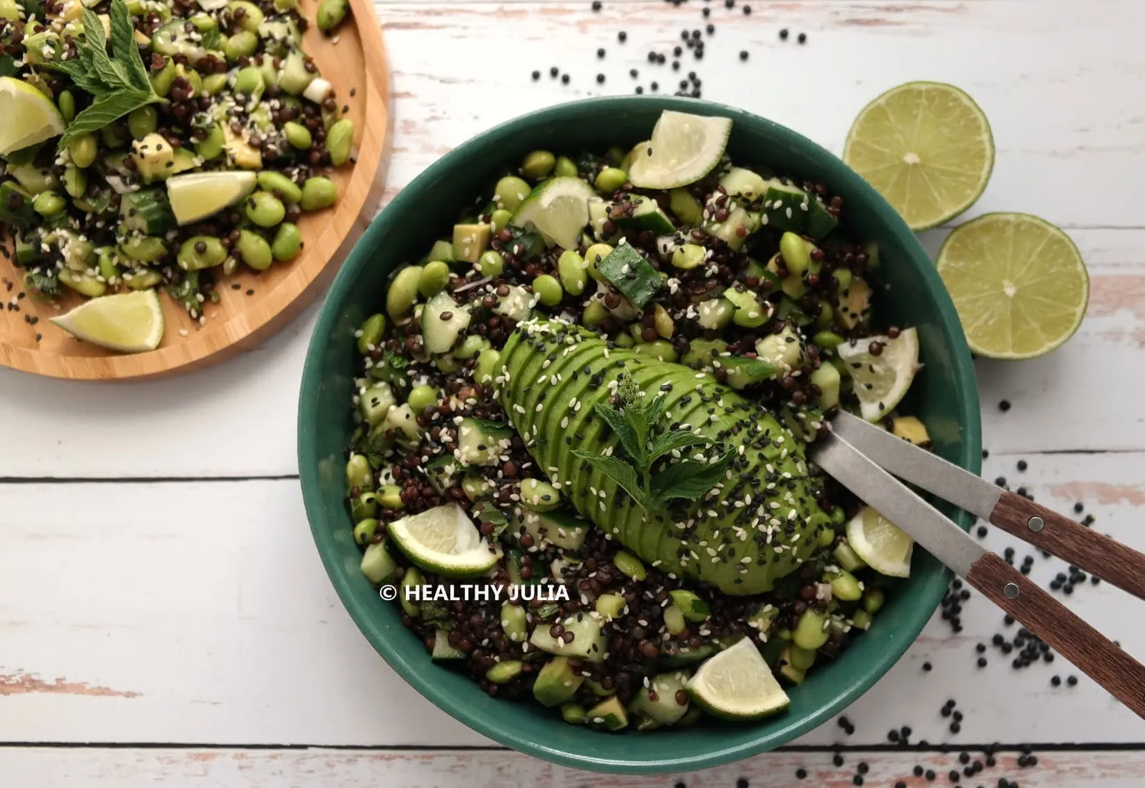 Salade de lentilles noires et edamame
