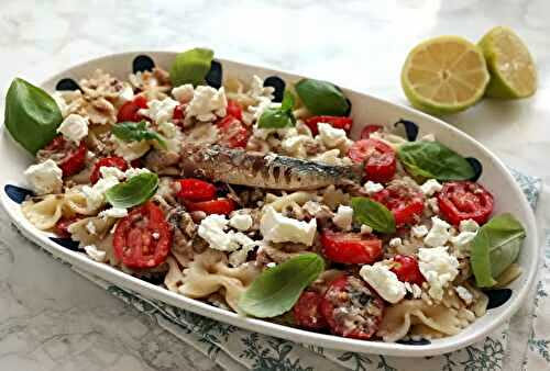 Salade de pâtes aux sardines et à la feta