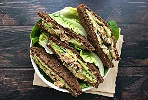 Sandwich au maquereau et crudités