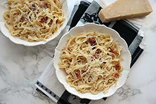 Tagliatelles carbonara sans crème