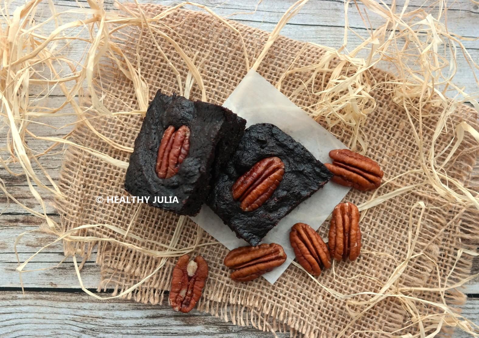 Brownie à la patate douce et aux noix de pécan