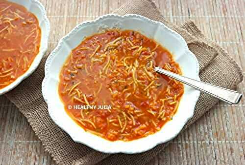 Soupe aux légumes râpés et vermicelle