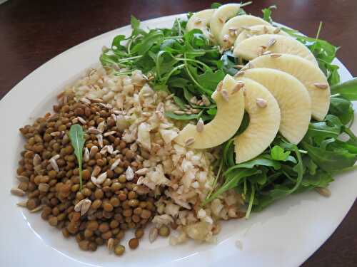 Salade de Fenouil, Lentilles, Pommes aux Jeunes Pousses