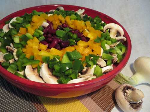 Salade de Haricots Rouges aux Champignons