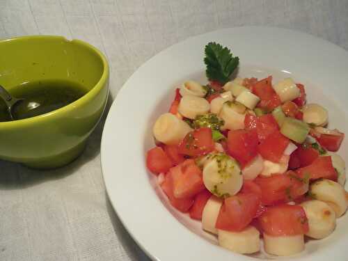 Salade de Tomates & Coeurs de Palmier au Basilic